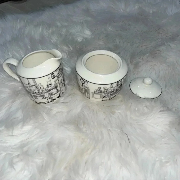 Epoch cream & sugar ceramic containers - Picture 6 of 6